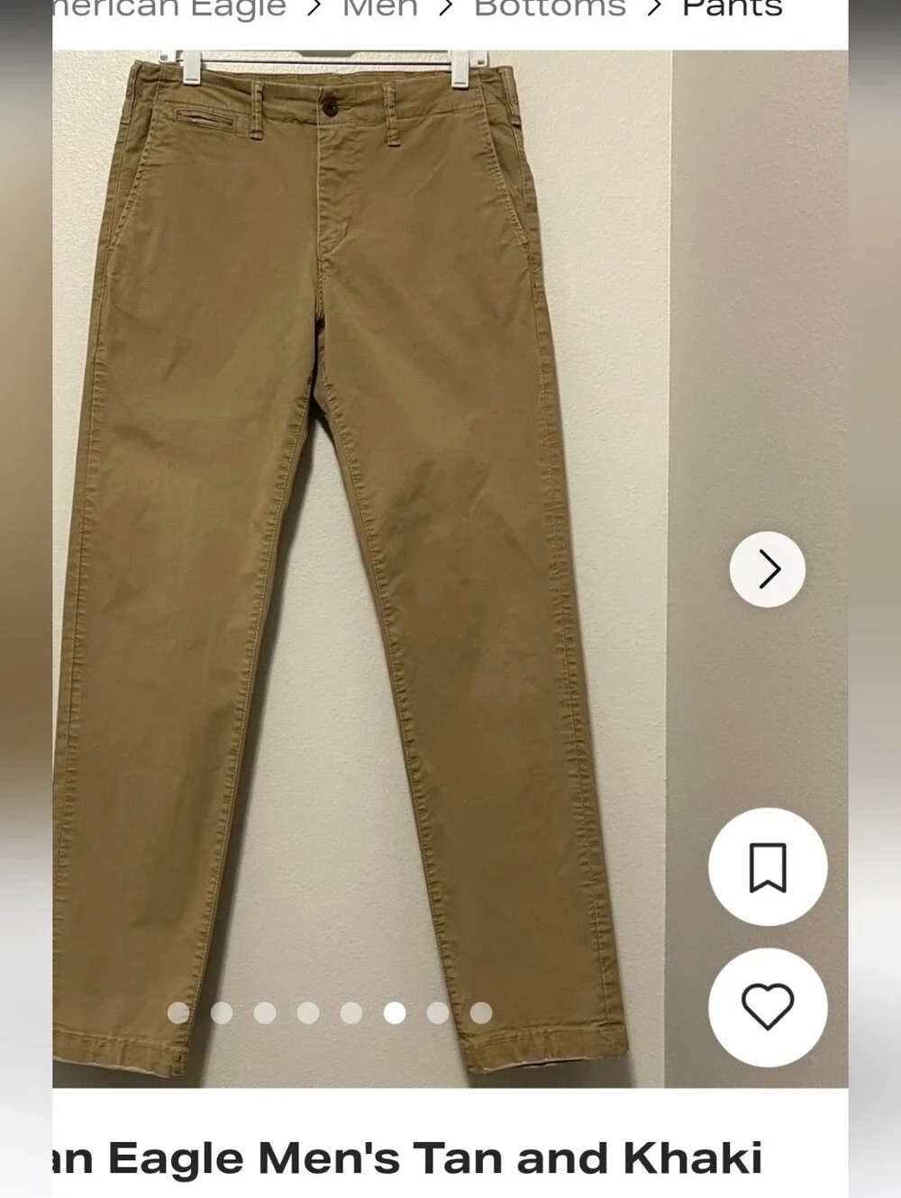 American Eagle Outfitters Men’s Original Straight Lived-in Flex Khakis